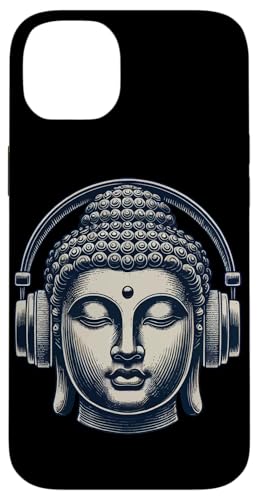 Hülle für iPhone 14 Plus Buddha Mit Kopfhörern Musik Streetwear Outfit von Music Streetwear Funny Outfit Designs