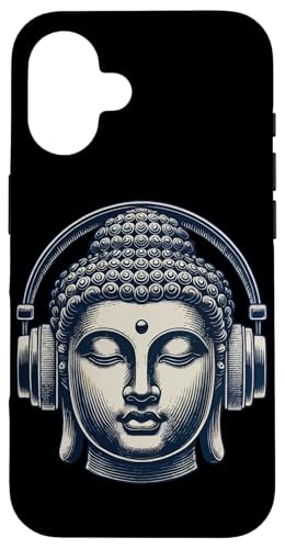 Hülle für iPhone 16 Buddha Mit Kopfhörern Musik Streetwear Outfit von Music Streetwear Funny Outfit Designs