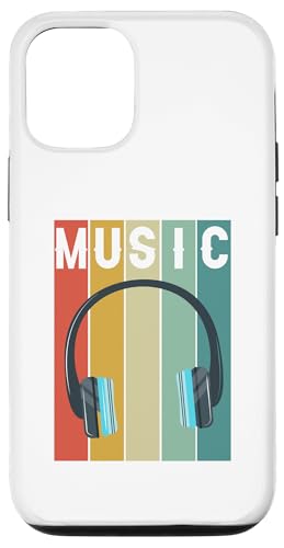 Hülle für iPhone 12/12 Pro Musik-Vintage-Shirt mit Kopfhörer für Musik- und Musikliebhaber von Music Vintage Shirt With Music Headphone Musicians