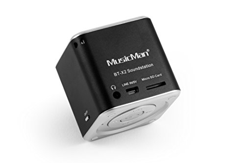 MusicMan mini Wireless Soundstation BT-X2 (MP3 Player, Bluetooth) schwarz von MusicMan