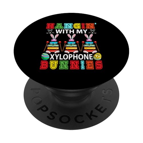 Hangin' With My Xylophone Bunnies Instrumentalist Easter PopSockets Klebender PopGrip von Musical, Musician Easter Day Costume