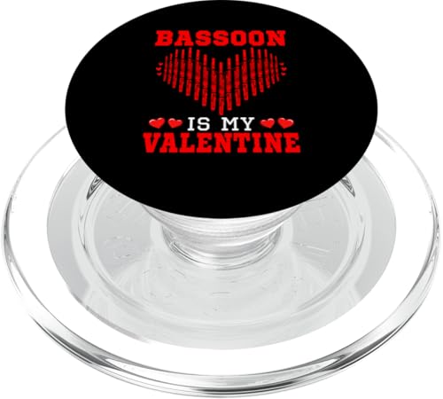 Bassoon Is My Valentine Instrument Team Cute Hearts Shape PopSockets PopGrip für MagSafe von Musical, Musician Valentine Costume