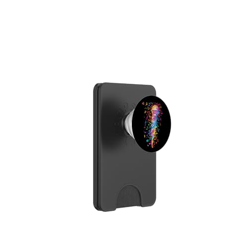 Mikrofon aus Musiknoten - Musikmikrofon PopSockets PopWallet für MagSafe von Musical Microphone - Colorful Music Note Mic