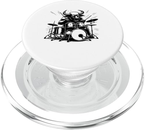 Drumming Water Buffalo Drummer Drums Music Rock Band PopSockets PopGrip für MagSafe von Musician Animals Co.