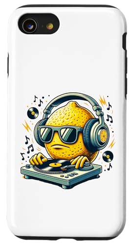 Hülle für iPhone SE (2020) / 7 / 8 Cool Lemon DJ Kopfhorer Plattenspieler von Musik Zitrone DJ Kopfhörer Beats Vinyl