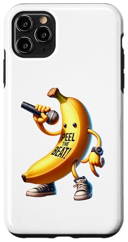 Hülle für iPhone 11 Pro Max Peel The Beat Mikrofon Hip Hop Banane von Musikalische Bananen Mikrofon Rap Lied