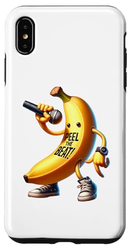 Hülle für iPhone XS Max Peel The Beat Mikrofon Hip Hop Banane von Musikalische Bananen Mikrofon Rap Lied