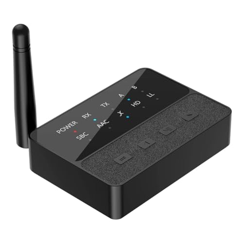 Muuoeou 2-In-1 Bluetooth 5.3 Audio-Sender-Empfänger HD Niedrige Latenz 3,5 mm AUX Wireless Adapter für TV PC Autolautsprecher von Muuoeou