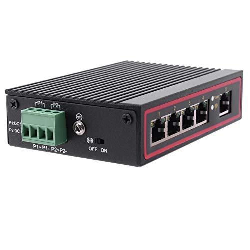 Muuoeou 5-Port RJ45 10 / 100M Ethernet Desktop Switch Hubs Netzwerk Laptop Din Schienen Typ von Muuoeou