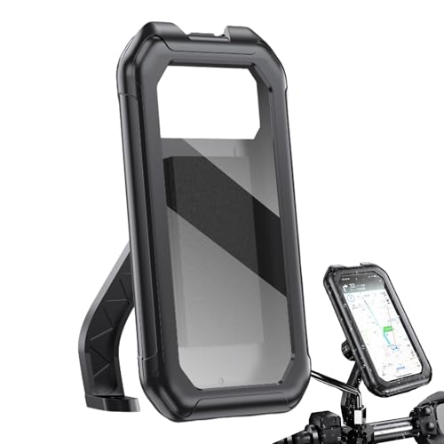 Muuzebsy Motorrad-Handyhalterung, 360 Grad drehbar, Scooter-Handyhalterung, Motorrad-Smartphone-Halterung, Scooter-Handyclip für 10,2 - 19,1 cm Smartphones von Muuzebsy