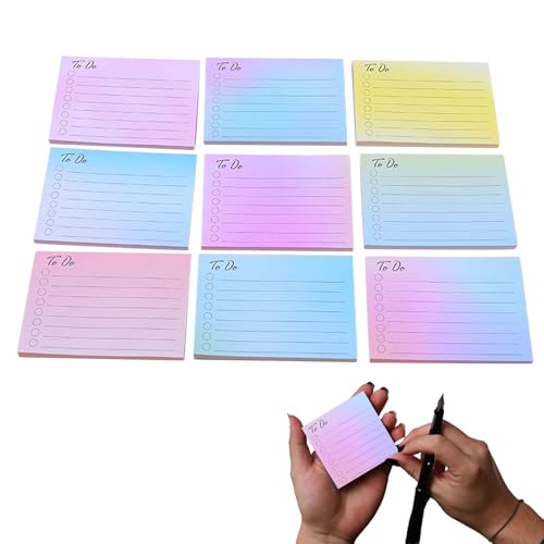 Muuzebsy Planer Haftnotizen | Planning Adhesive English Memo Sticky Notes 450 Blatt Doppelklebepapier Haftnotizen geruchlos für Schule, Unternehmen, Heimbüros von Muuzebsy