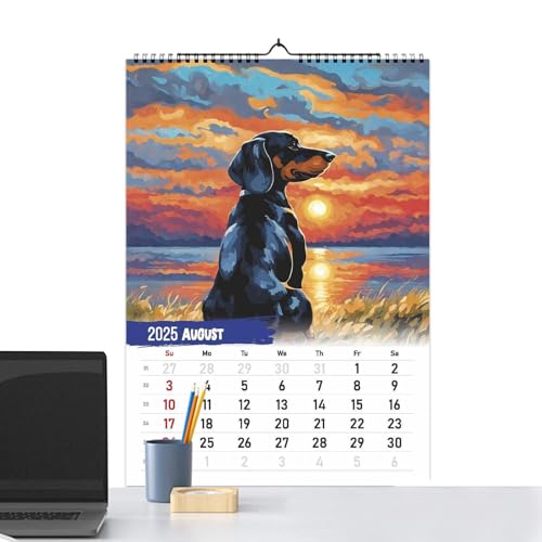 Mwqpgyh Hunde Kalender 2025 | Schal Hundekalender - Tier 2025 Wandkalender 12 Monate Welpen Kalender Schal Hundekalender für Feiertage von Mwqpgyh