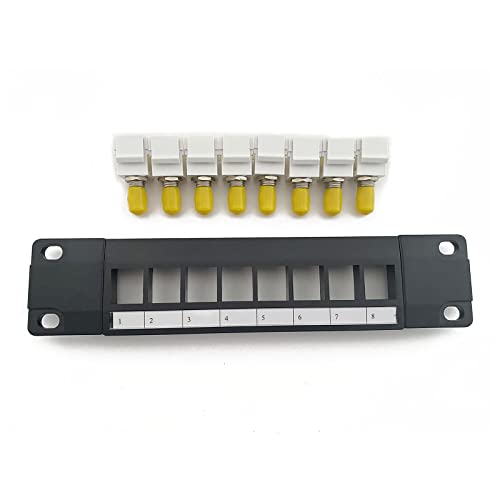 Mxming 8-Port Panel 10G Fähiges Gehäuse Farbcodierte Beschriftung T568A T568B Verkabelung von Mxming