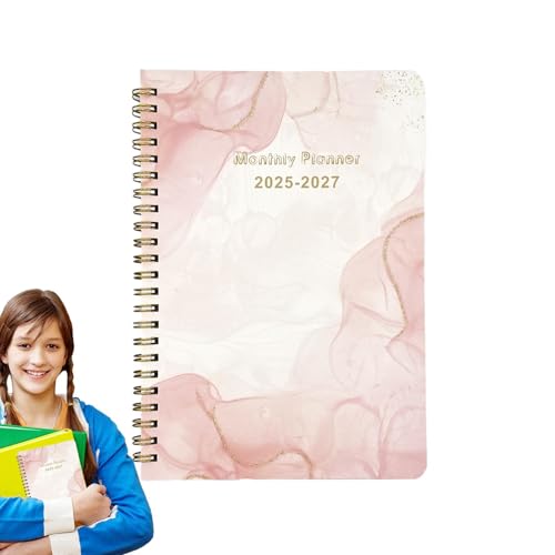 Mxshc Monatsplaner 2025-2027 - Wochenplaner Notizbuch | Spiralplaner Kalender mit Monatstabs, Planer 2025-2027 für Schule, Zuhause von Mxshc