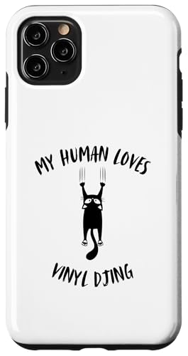 Hülle für iPhone 11 Pro Max My Human Loves Vinyl DJing – Cat Parent Hobby Lover von My Human Loves Stuff