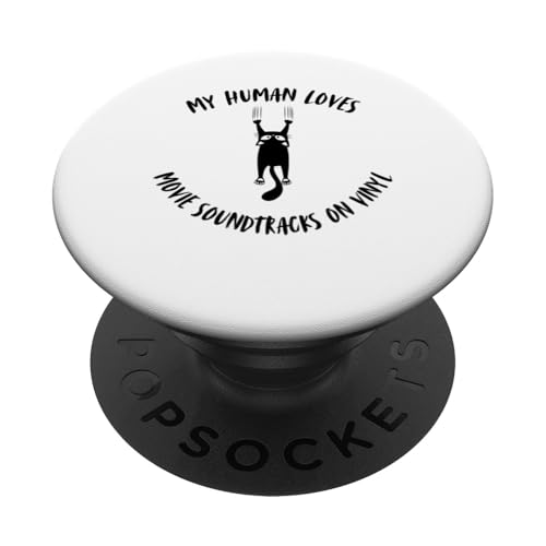 My Human Loves Movie Soundtracks auf Vinyl – Cat Parent PopSockets Klebender PopGrip von My Human Loves Stuff