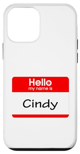 Hülle für iPhone 12 mini Cindy, Hello My Name is Namensschild, Badge von My Name is Stuff