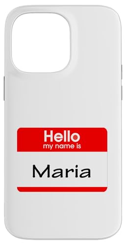 Hülle für iPhone 14 Pro Max Maria, Hello My Name is Namensschild, Badge von My Name is Stuff