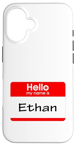 Hülle für iPhone 16 Ethan, Hello My Name is Namensschild, Badge von My Name is Stuff