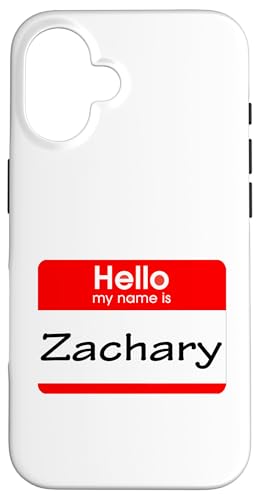 Hülle für iPhone 16 Zachary, Hello My Name is Namensschild, Badge von My Name is Stuff