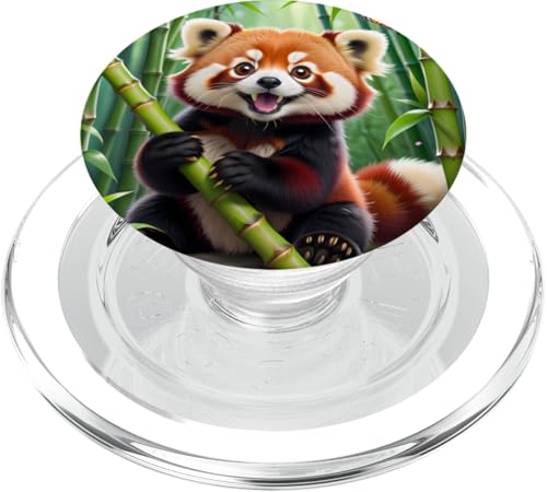 Entzückender roter Panda im Bambuswald V9 PopSockets PopGrip für MagSafe von My Squirrel and I