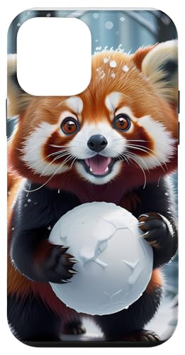 Hülle für iPhone 12 mini Kawaii Red Panda in einer Wintereinstellung V5 von My Squirrel and I