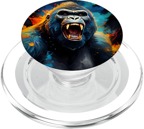 Lächelnder Gorilla V15 PopSockets PopGrip für MagSafe von My Squirrel and I