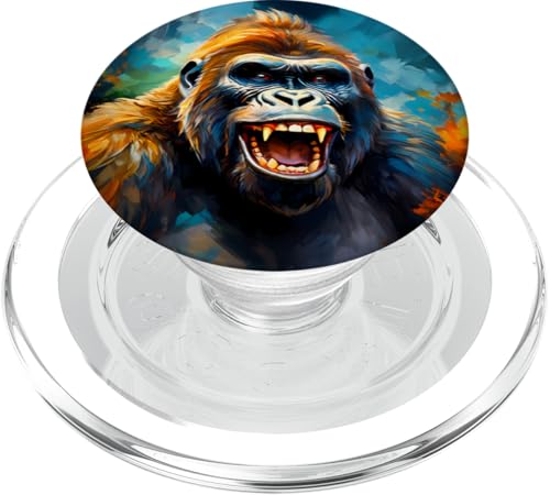 Lächelnder Gorilla V4 PopSockets PopGrip für MagSafe von My Squirrel and I