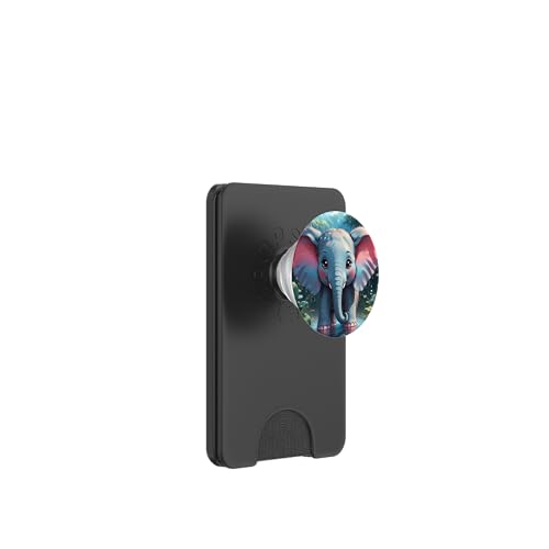 Niedlicher Elefant im Kawaii-Stil V1 PopSockets PopWallet für MagSafe von My Squirrel and I