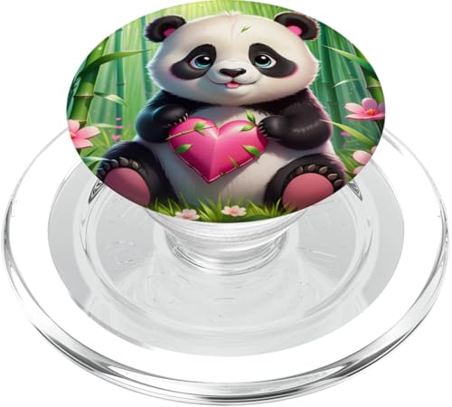 Niedlicher Panda im Kawaii-Stil V1 PopSockets PopGrip für MagSafe von My Squirrel and I