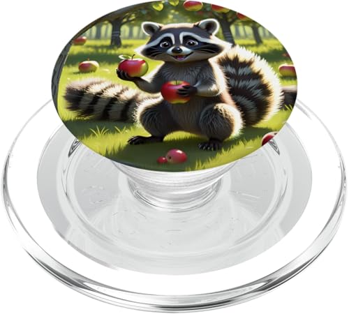 Süßer Kawaii-Stil Waschbär V29 PopSockets PopGrip für MagSafe von My Squirrel and I