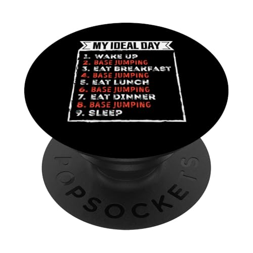 Lustiges Basejumping mein idealer Tag PopSockets Klebender PopGrip von My ideal day