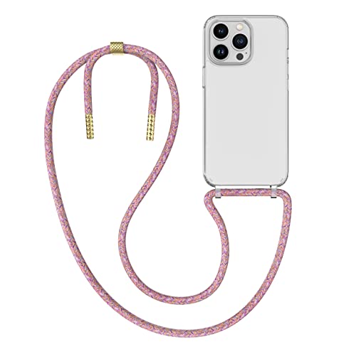 MyGadget Handykette für iPhone 13 Pro - [ Hülle mit Band abnehmbar & verstellbar ] - Handyhülle mit Handyband zum Umhängen Schnur Case Schutzhülle - Bunt von MyGadget