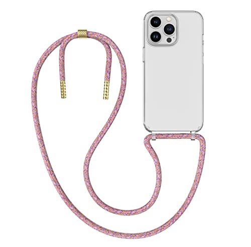 MyGadget Handykette für iPhone 14 Pro - [ Hülle mit Band abnehmbar & verstellbar ] - Handyhülle mit Handyband zum Umhängen Schnur Case Schutzhülle - Bunt von MyGadget