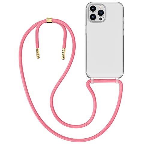 MyGadget Handykette für iPhone 13 Pro Max Hülle mit Band - Handyhülle mit Handyband zum Umhängen Kordel Schnur Case Schutzhülle - Rosa von MyGadget