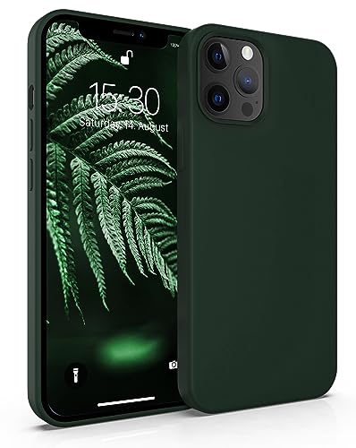 MyGadget Hülle kompatibel mit iPhone 12 Pro Max - Gummierte Handyhülle - [ 3 Layer Struktur ] Schutzhülle mit Soft Inlay & Hardcase Cover außen - Olivgrün von MyGadget