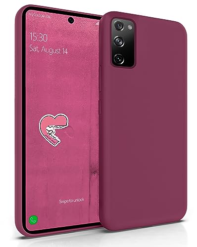 MyGadget Hülle für Samsung Galaxy S20 - Gummierte Handyhülle - [ 3 Layer Struktur ] Schutzhülle mit Soft Inlay & Hardcase Cover außen Bordeaux von MyGadget