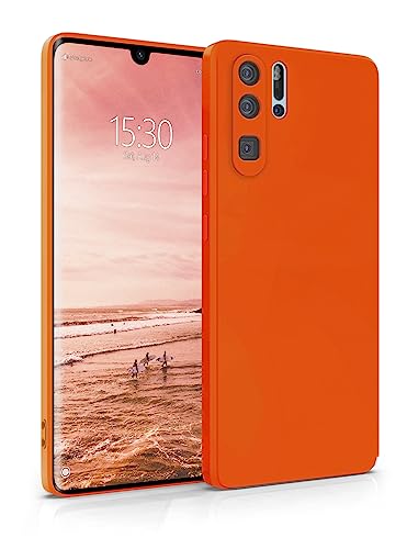 MyGadget Hülle für Huawei P30 Pro - robuste Silikon Schutzhülle TPU Case Slim Silikonhülle - Back Cover Kratzfest Handyhülle - Matt Orange von MyGadget