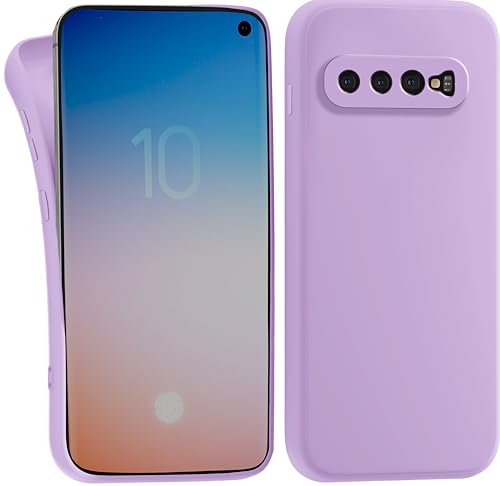 MyGadget Hülle für Samsung Galaxy S10 - robuste Silikon Schutzhülle TPU Case Slim Silikonhülle - Back Cover Kratzfest Handyhülle - Matt Lila von MyGadget