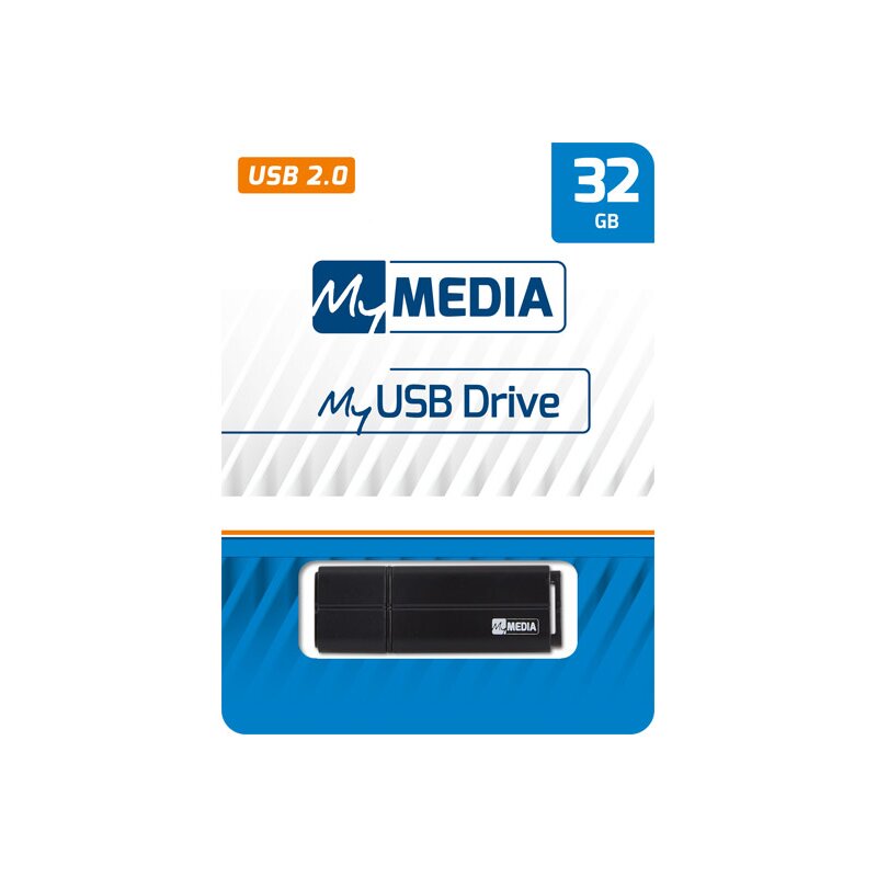 MyMedia USB 2.0 Stick 32GB, schwarz von MyMedia