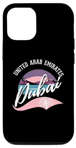 Hülle für iPhone 14 Pro Vintage Dubai VAE Arabisches Meer mit Jumeirah Palm Island von Mystic Lilian