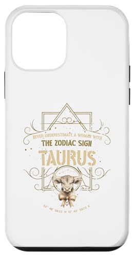 Hülle für iPhone 12 mini Unterschätze nie eine Frau mit dem Sternzeichen Stier von Mystic Zodiac Art Designs