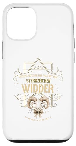 Hülle für iPhone 13 Unterschätze nie eine Frau mit dem Sternzeichen Widder von Mystic Zodiac Art Designs