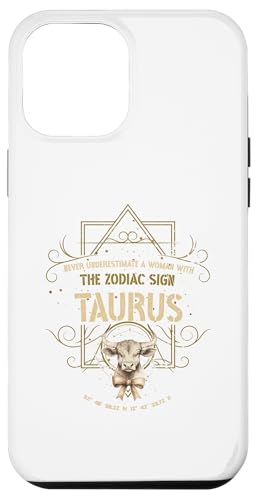 Hülle für iPhone 14 Plus Unterschätze nie eine Frau mit dem Sternzeichen Stier von Mystic Zodiac Art Designs