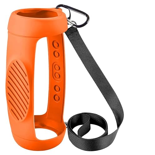 Tragetasche kompatibel für JBL Charge 5 Bluetooth-Lautsprecher, Aufbewahrungstasche, Schutzhülle mit Schultergurt und Karabiner, Tragetasche für JBL Charge 5, tragbar, langlebig (Orange) von N+B