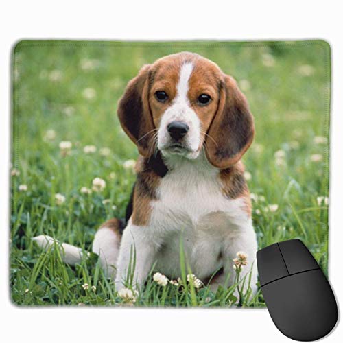 Ich liebe Beagles Anti-Rutsch Einzigartige Designs Gaming Mouse Pad Schwarzes Stoff Rechteck Mousepad Art Naturkautschuk Mausmatte mit genähten Kanten von N\A