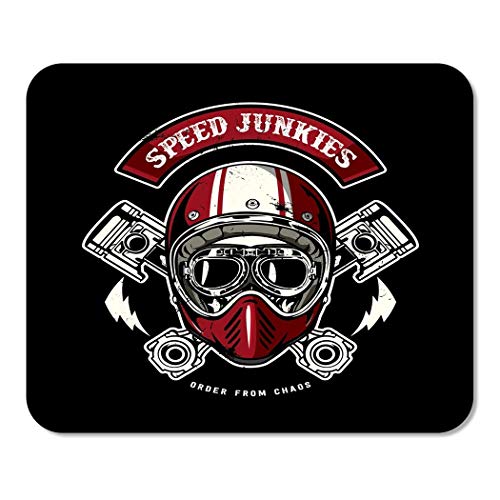 Mousepad Computer Notepad Office Motorrad Schädel von Biker in ist einfach zu entfernen Home School Game Player Computer Worker von N\A