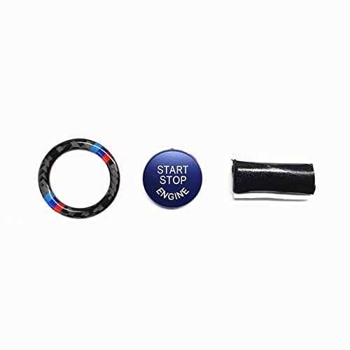 Start-Stop-Knob for BMW E90 E84 E70, Motorschalter Zündung für BMW 1 2 3 4 5 6 7 X1 X2 X3 X4 X5 X6 Serie (Mattblaue Farbe) von N//A