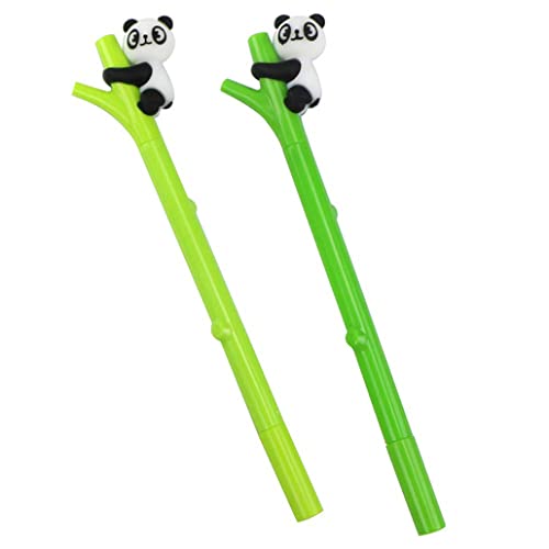 Panda Gel Pen Black Ink Stifte Cute Pen Kawaii Schreibwaren Studenten Schulbedarf Jungen und Mädchen präsentiert 0,5 mm Packung mit 2 Dauerhaft von N-K