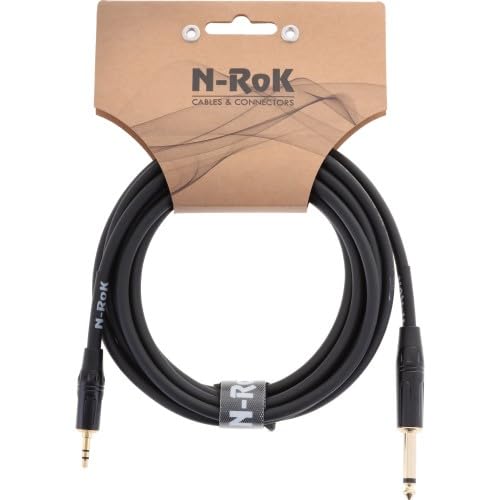 N-RoK Premium Kabel Klinke 3,5mm Stereo/Klinke 6,3mm mono 3m von N-RoK